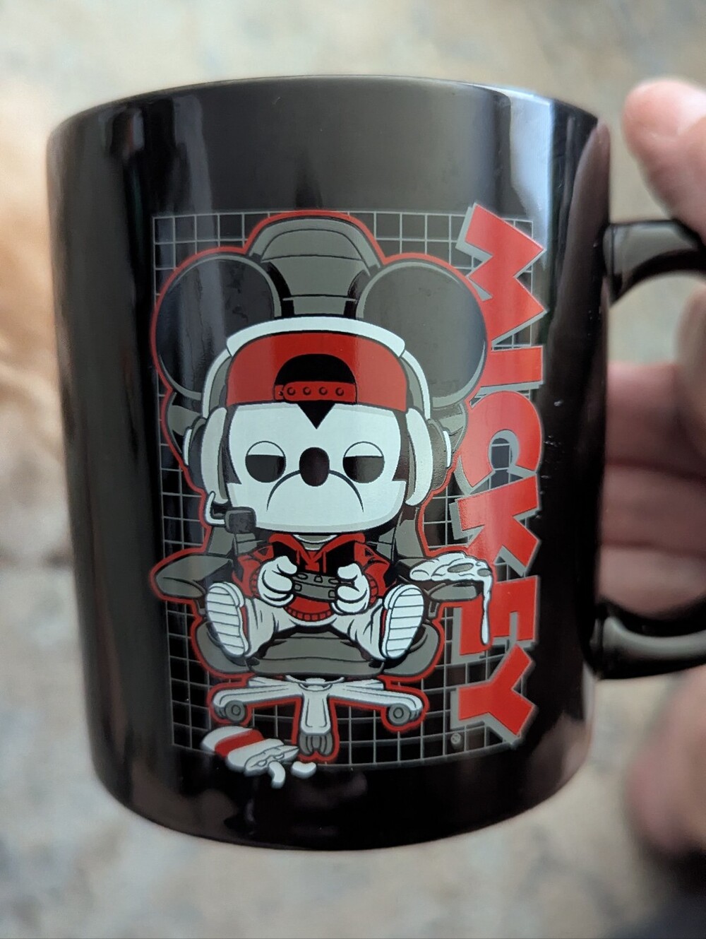 Disney/Loungefly Gaming Mickey Black Ceramic Mug - Official Character Design